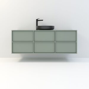 zielona szafka łazienkowa, szafka pod umywalkę wisząca, minimalistyczna szafka do łazienki, nowoczesna szafka pod umywalkę, meble łazienkowe Wrocław, wąska szafka rtv, meble na wymiar Wrocław, meble na wymiar, meble do łazienki,